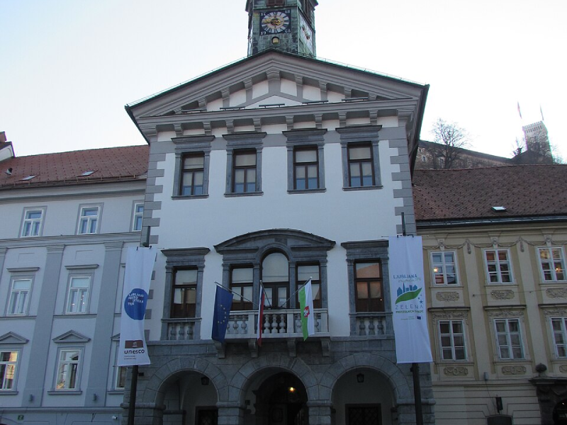 Ljubljana Town Hall — historic Renaissance building at the heart of the Old Town